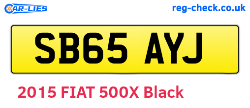 SB65AYJ are the vehicle registration plates.
