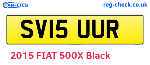 SV15UUR are the vehicle registration plates.