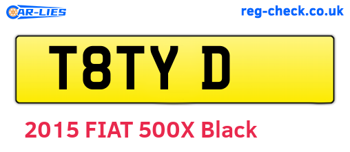 T8TYD are the vehicle registration plates.