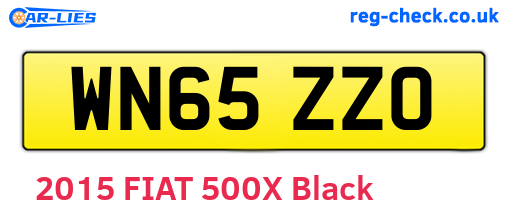 WN65ZZO are the vehicle registration plates.