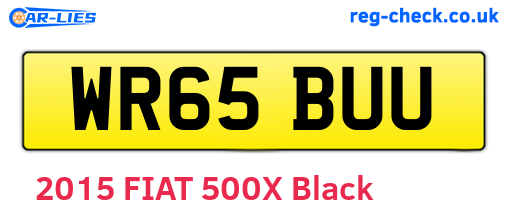 WR65BUU are the vehicle registration plates.
