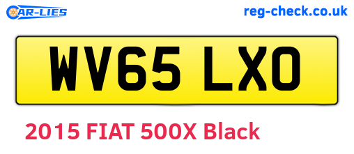 WV65LXO are the vehicle registration plates.
