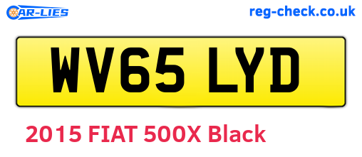 WV65LYD are the vehicle registration plates.