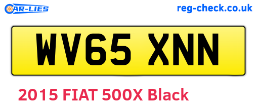 WV65XNN are the vehicle registration plates.