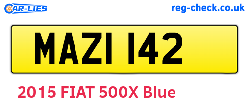 MAZ1142 are the vehicle registration plates.