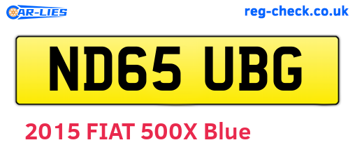 ND65UBG are the vehicle registration plates.