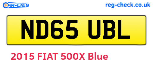 ND65UBL are the vehicle registration plates.