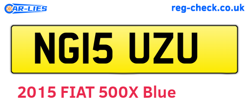 NG15UZU are the vehicle registration plates.