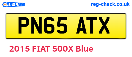 PN65ATX are the vehicle registration plates.