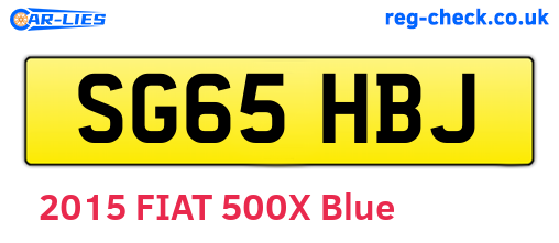SG65HBJ are the vehicle registration plates.