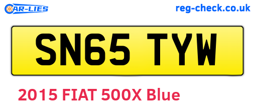 SN65TYW are the vehicle registration plates.
