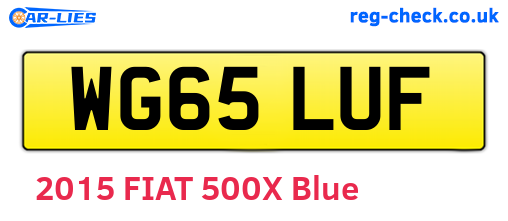WG65LUF are the vehicle registration plates.