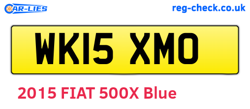 WK15XMO are the vehicle registration plates.