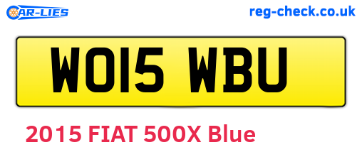 WO15WBU are the vehicle registration plates.
