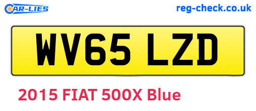 WV65LZD are the vehicle registration plates.