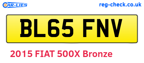 BL65FNV are the vehicle registration plates.