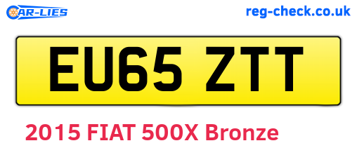 EU65ZTT are the vehicle registration plates.