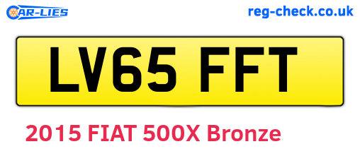 LV65FFT are the vehicle registration plates.