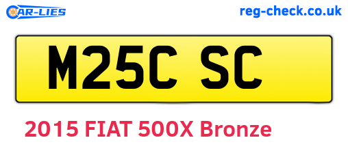 M25CSC are the vehicle registration plates.