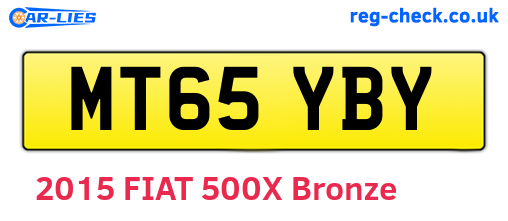MT65YBY are the vehicle registration plates.