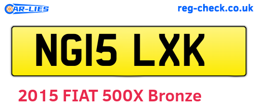 NG15LXK are the vehicle registration plates.