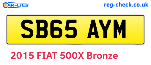 SB65AYM are the vehicle registration plates.