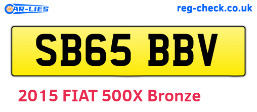 SB65BBV are the vehicle registration plates.