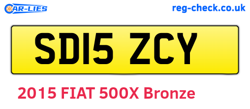 SD15ZCY are the vehicle registration plates.