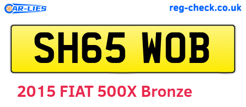 SH65WOB are the vehicle registration plates.