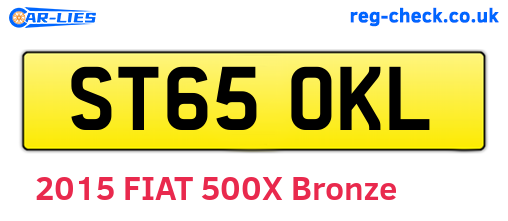 ST65OKL are the vehicle registration plates.