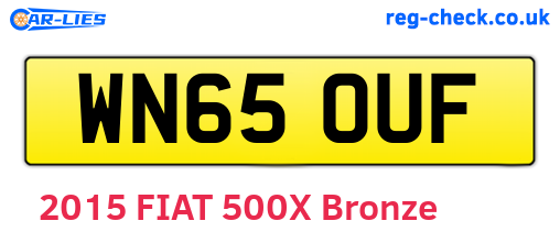 WN65OUF are the vehicle registration plates.