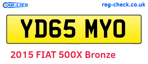 YD65MYO are the vehicle registration plates.