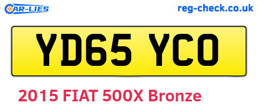 YD65YCO are the vehicle registration plates.