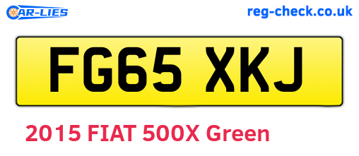 FG65XKJ are the vehicle registration plates.