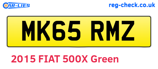 MK65RMZ are the vehicle registration plates.