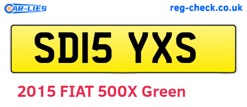 SD15YXS are the vehicle registration plates.