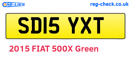 SD15YXT are the vehicle registration plates.