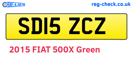 SD15ZCZ are the vehicle registration plates.