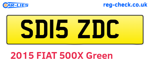 SD15ZDC are the vehicle registration plates.