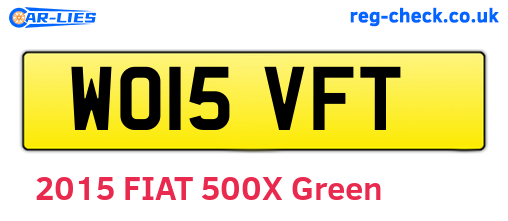 WO15VFT are the vehicle registration plates.