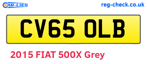 CV65OLB are the vehicle registration plates.
