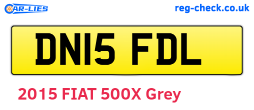 DN15FDL are the vehicle registration plates.
