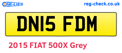 DN15FDM are the vehicle registration plates.