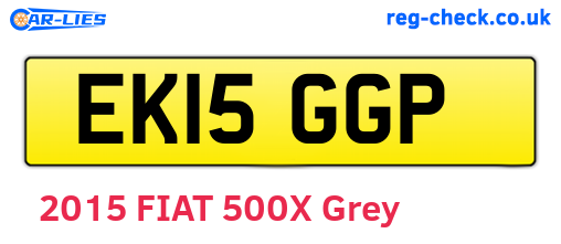 EK15GGP are the vehicle registration plates.