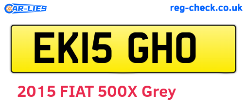 EK15GHO are the vehicle registration plates.