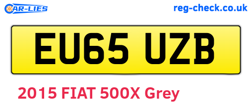EU65UZB are the vehicle registration plates.