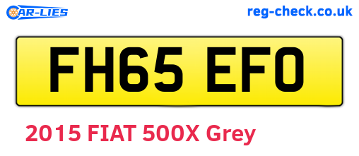 FH65EFO are the vehicle registration plates.