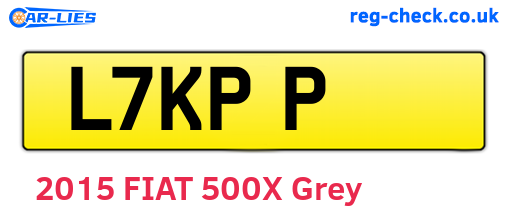 L7KPP are the vehicle registration plates.