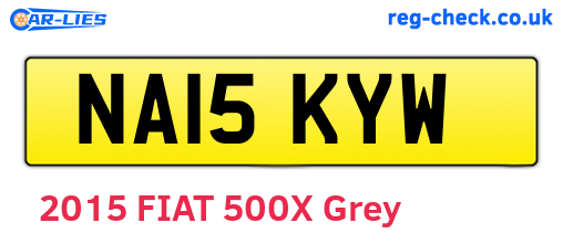 NA15KYW are the vehicle registration plates.