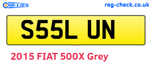 S55LUN are the vehicle registration plates.